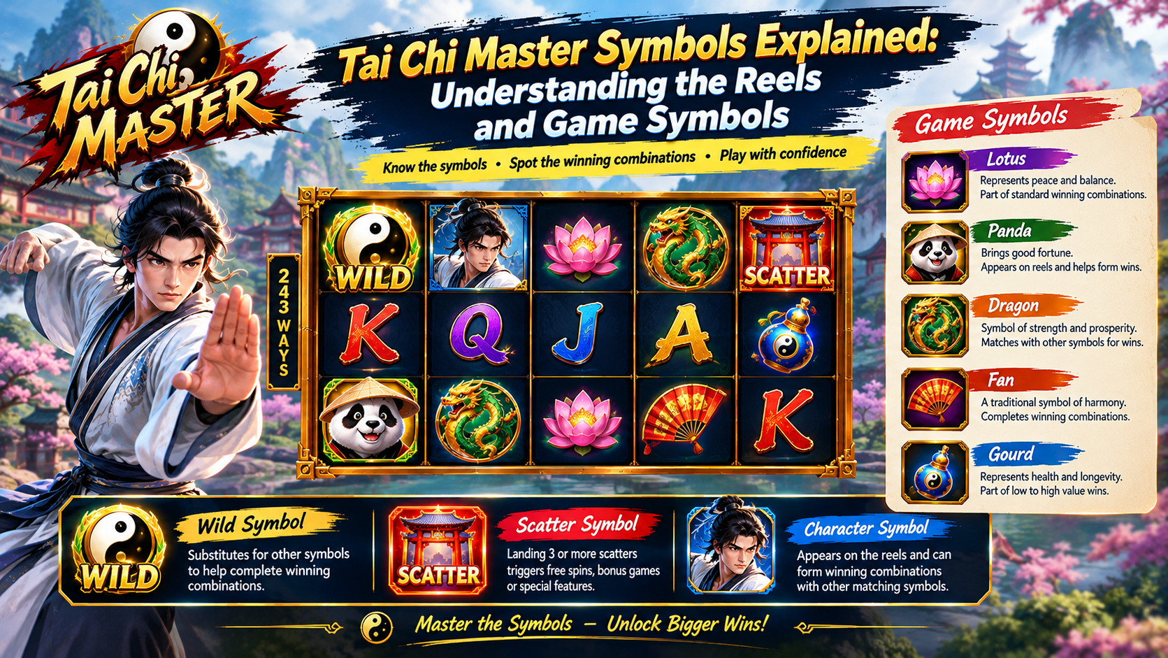 Tai Chi Master Symbols Explained: Reels and Game Symbols